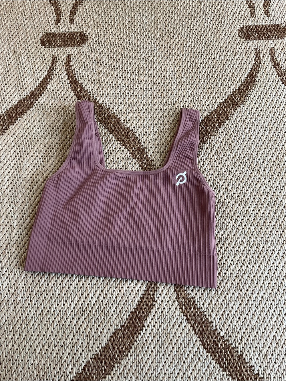 Peloton Ribbed Scoop Sports Bra - Dusty Mauve